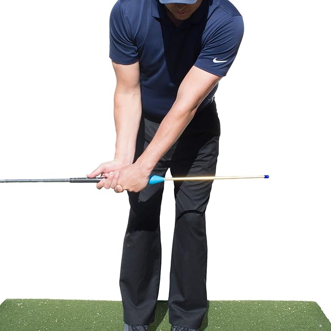 Lag Shot Golf Training Aid | Lag Stick Golf Swing Trainer Provides Instant Feedback On Chip Shot Faults | Rotation and Golf Wrist Hinge Trainer Fits Mens, Womens, Kids/Junior Clubs