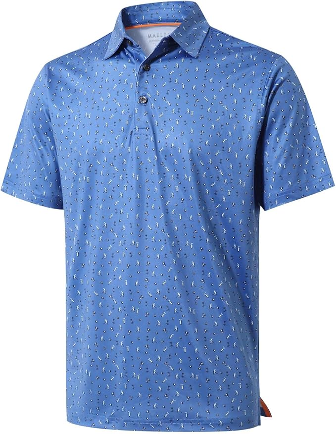 Men's Ironwave Fitness striped performance short sleeve golf polo shirt