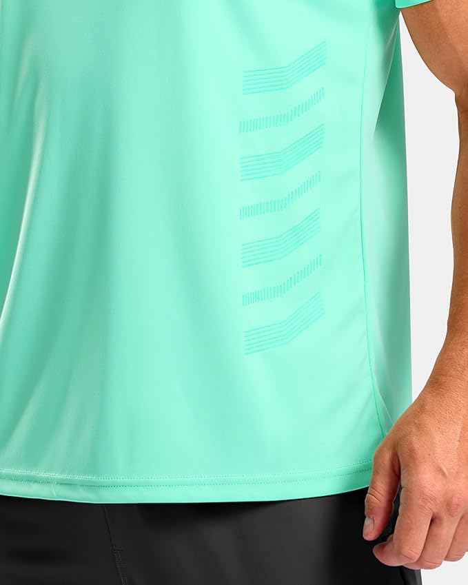 Men's Quick Dry Athletic Running T-Shirt in Mint Green