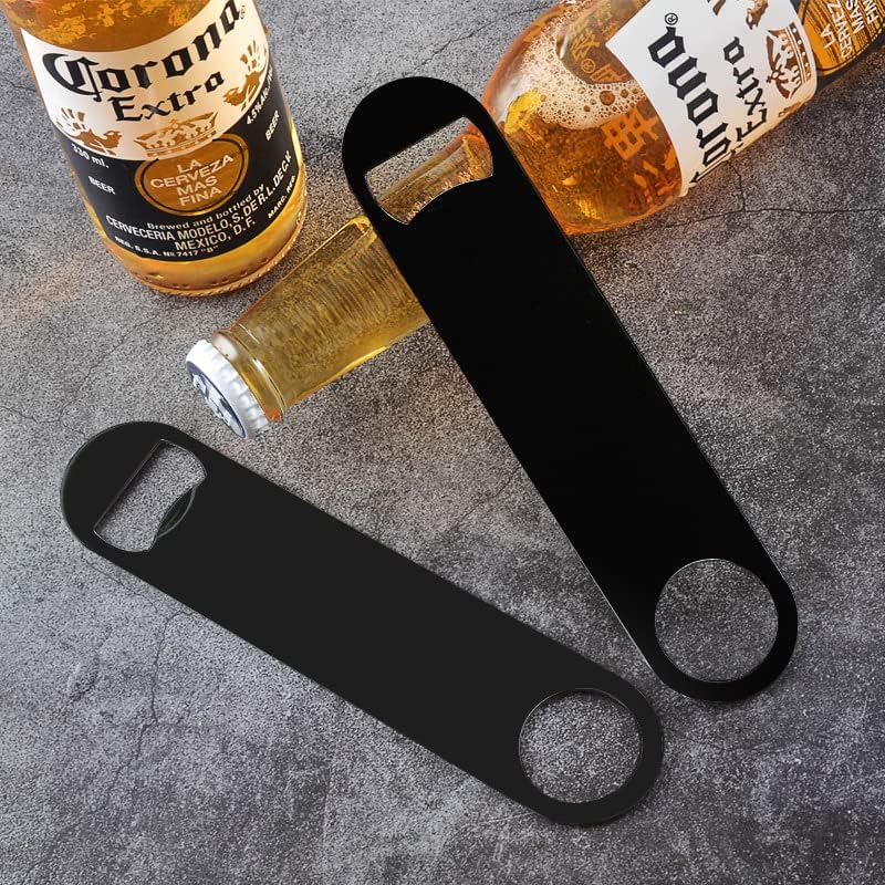 KTOJOY 4 PACK Stainless Steel Flat Bottle Opener, Beer Bottle Opener,