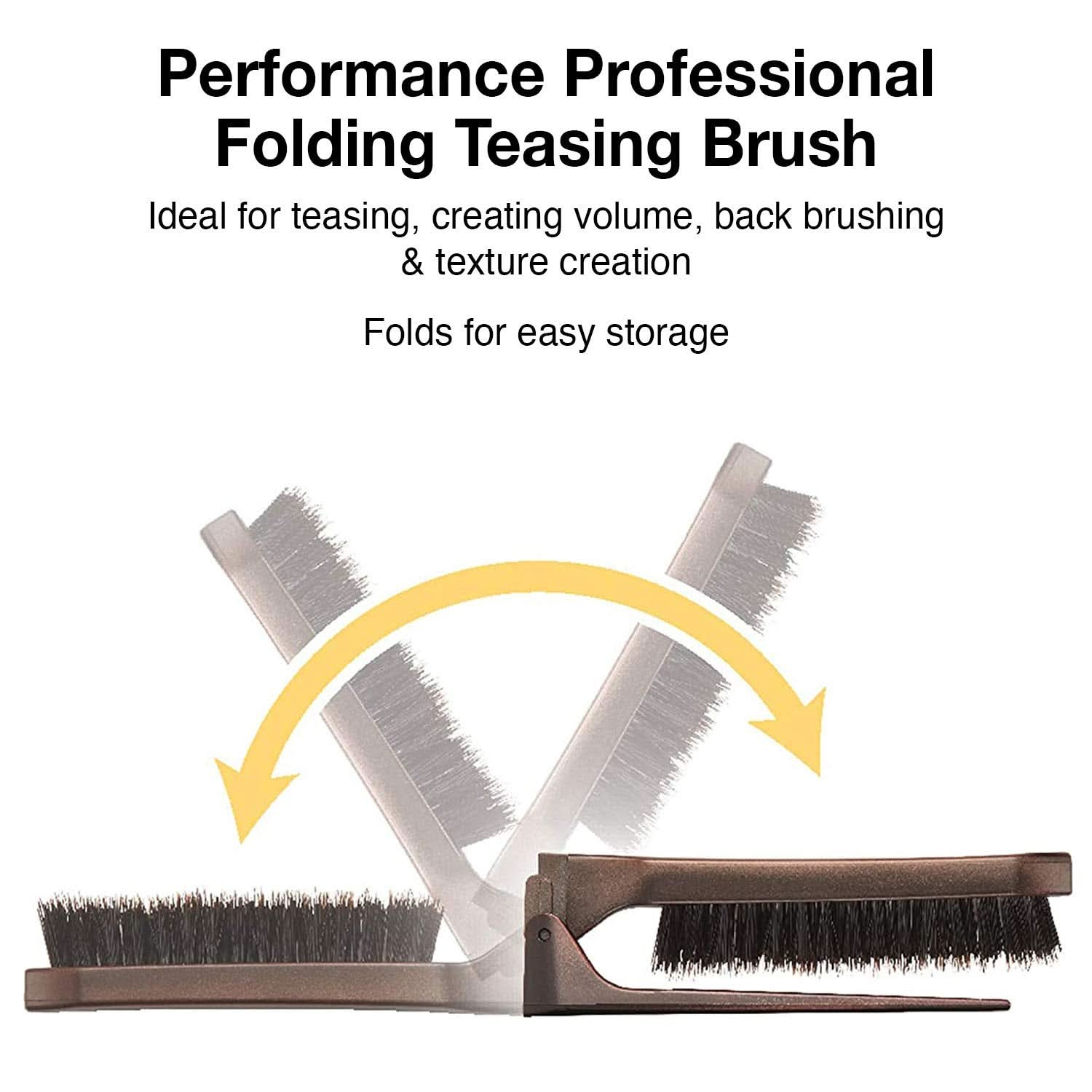Style-Up Teasing Hair Brush Foldable Tool for Volume & Texture