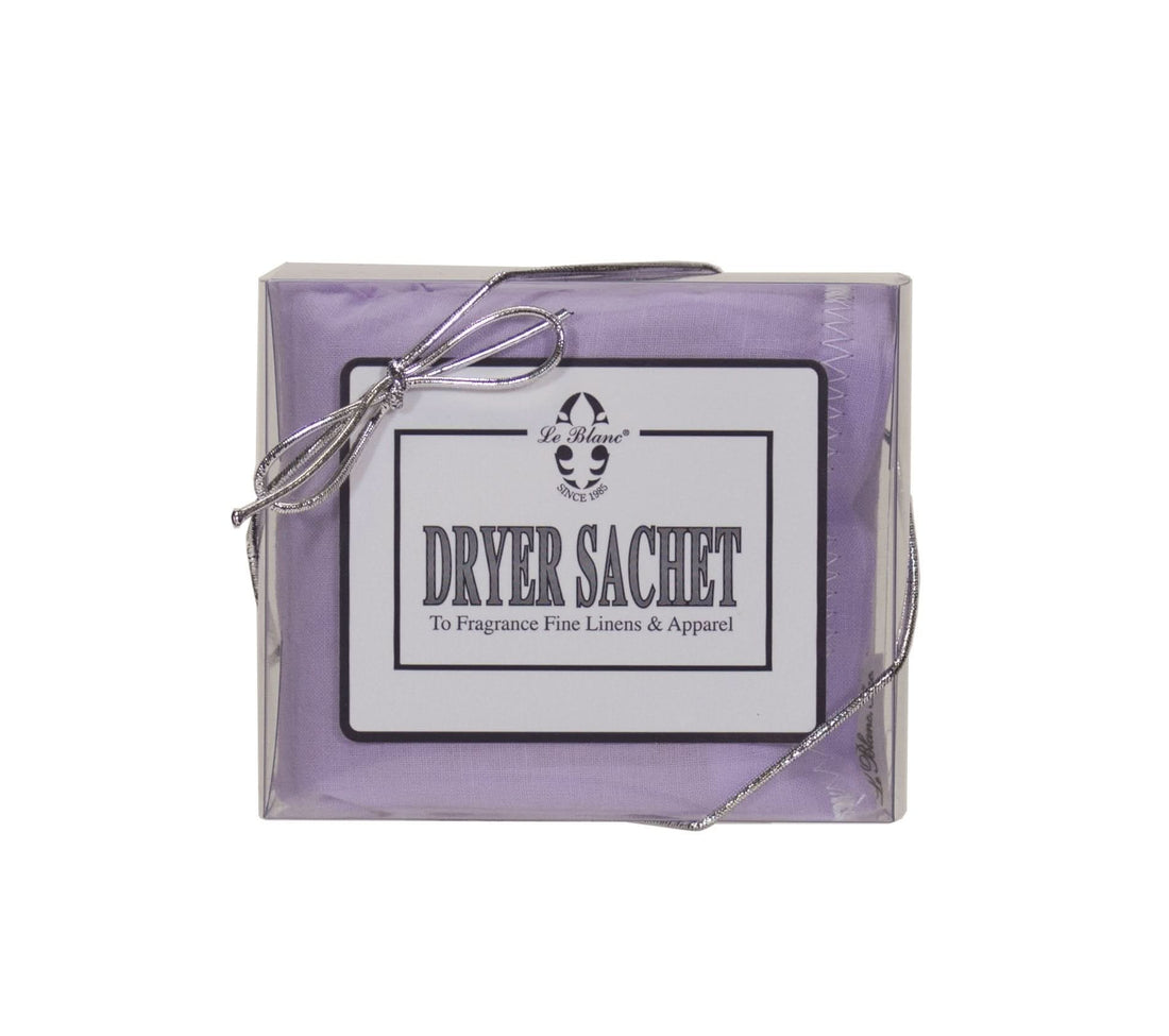 Luxury Dryer Sachet for Fine Linens, Azure Blue and White, 6x6"