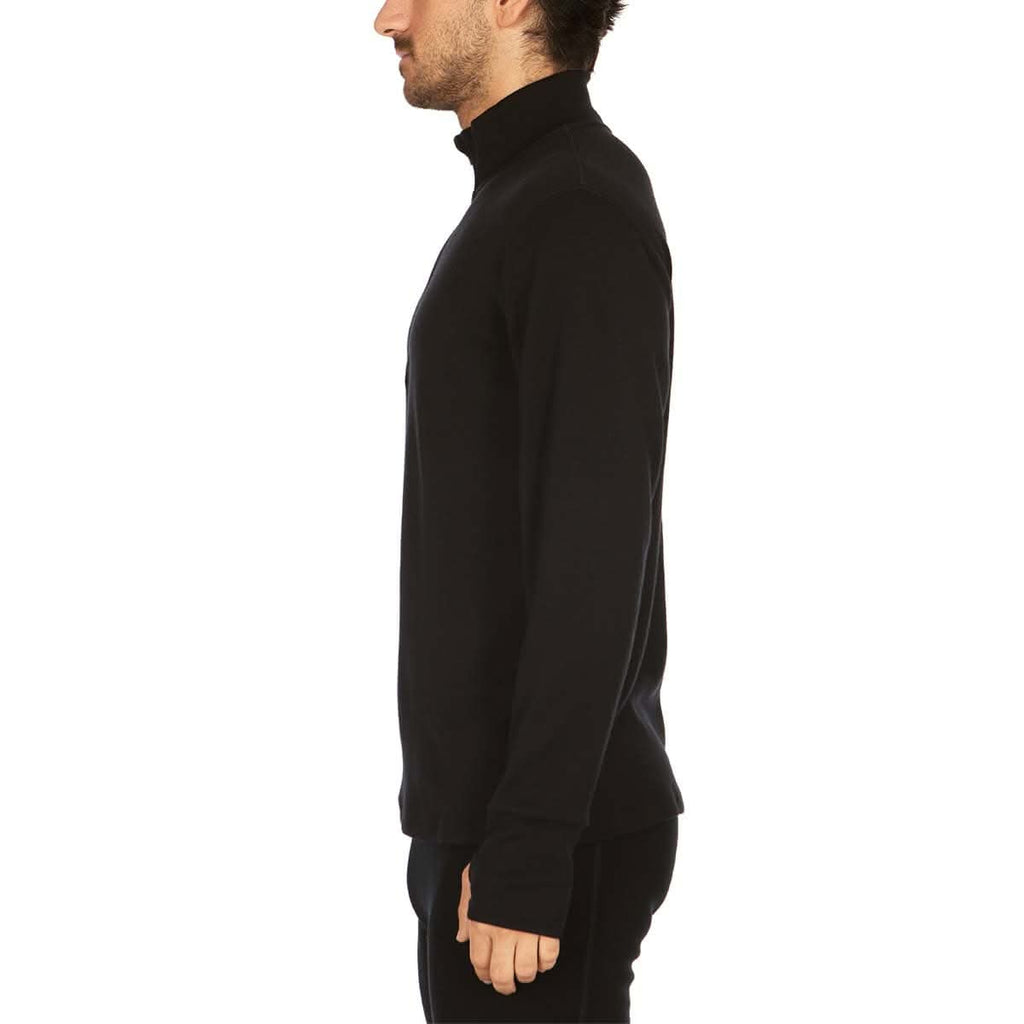 Men's Heavyweight Merino Wool 1/4 Zip Pullover - Navy, Black