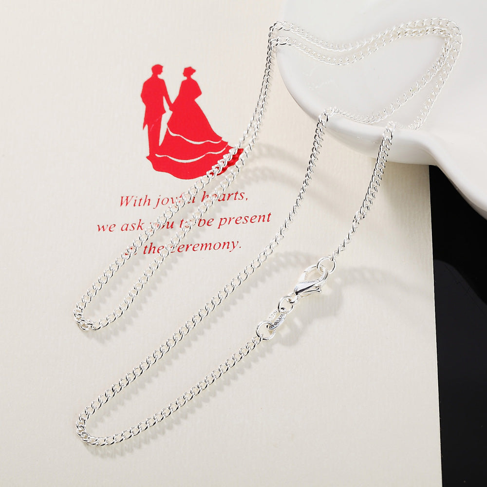 European and American 2MM side chain necklace