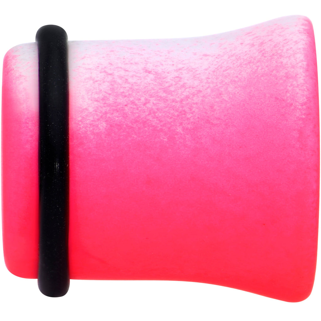 White Pink Ombre Matte Acrylic Single Flare Ear Plugs 2mm-12mm