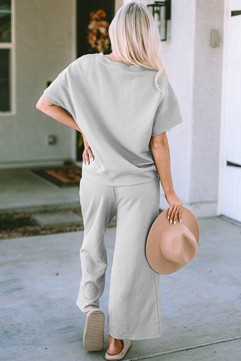 Winter Loose Fit T-Shirt in Light Grey Knit