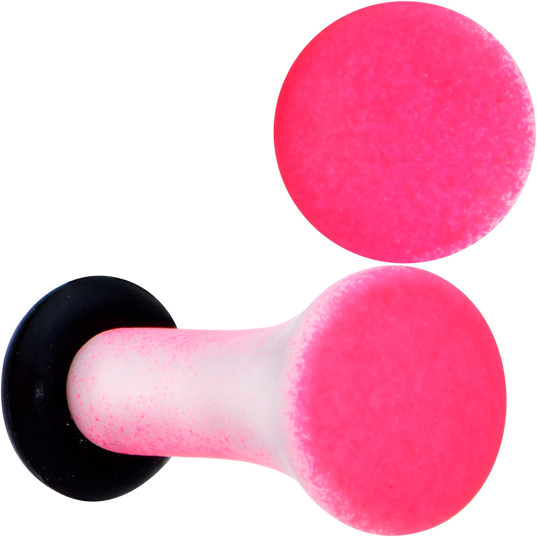 White Pink Ombre Matte Acrylic Single Flare Ear Plugs 2mm-12mm