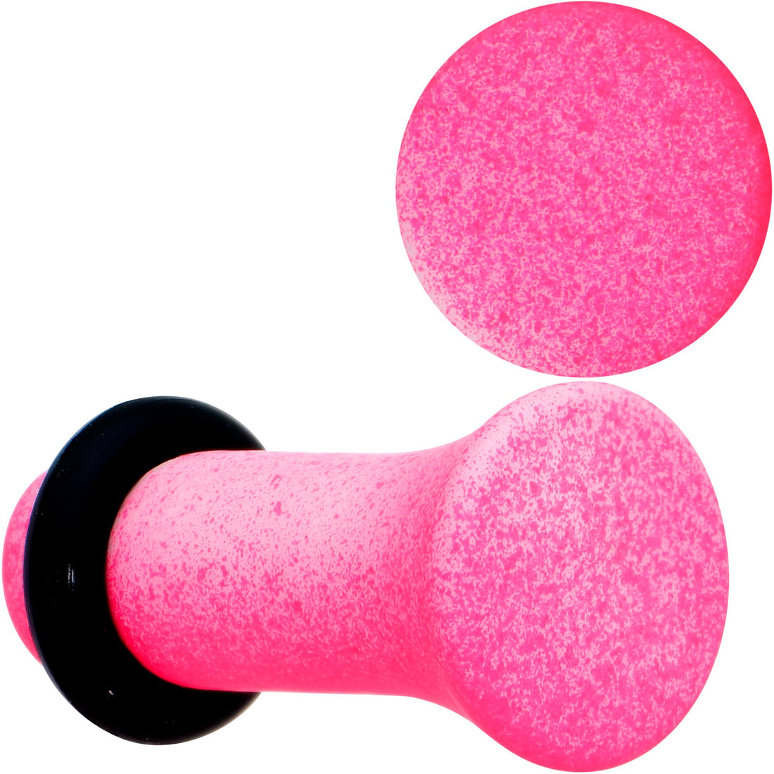 White Pink Ombre Matte Acrylic Single Flare Ear Plugs 2mm-12mm