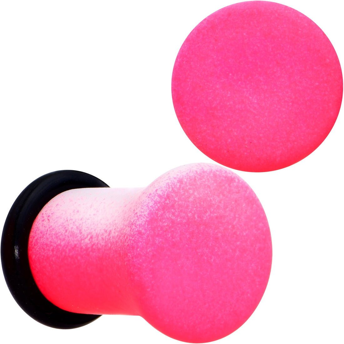 White Pink Ombre Matte Acrylic Single Flare Ear Plugs 2mm-12mm