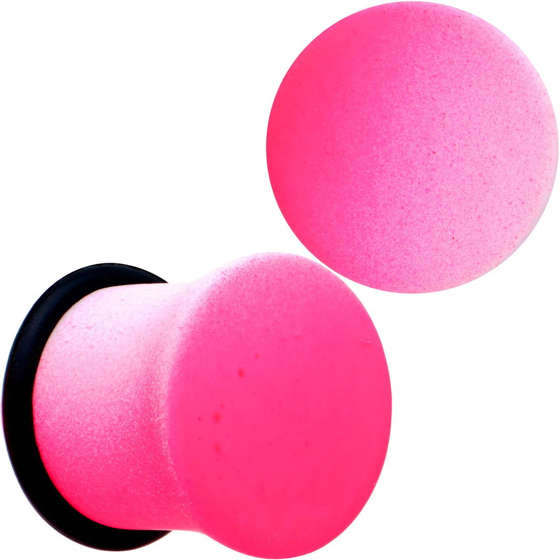 White Pink Ombre Matte Acrylic Single Flare Ear Plugs 2mm-12mm
