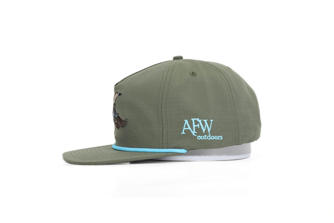 Moss Green Blue Wing Teal RipStop Hat