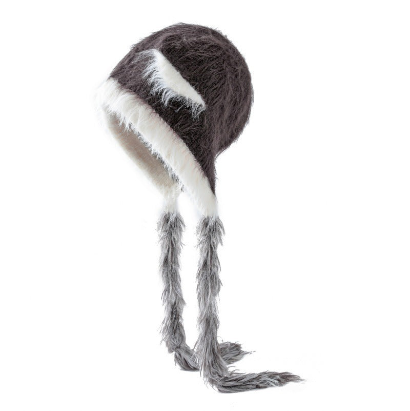 Cat Ears Mink Wool Ear-Protection Knitted Hat — Cozy Animal Ear Beanie