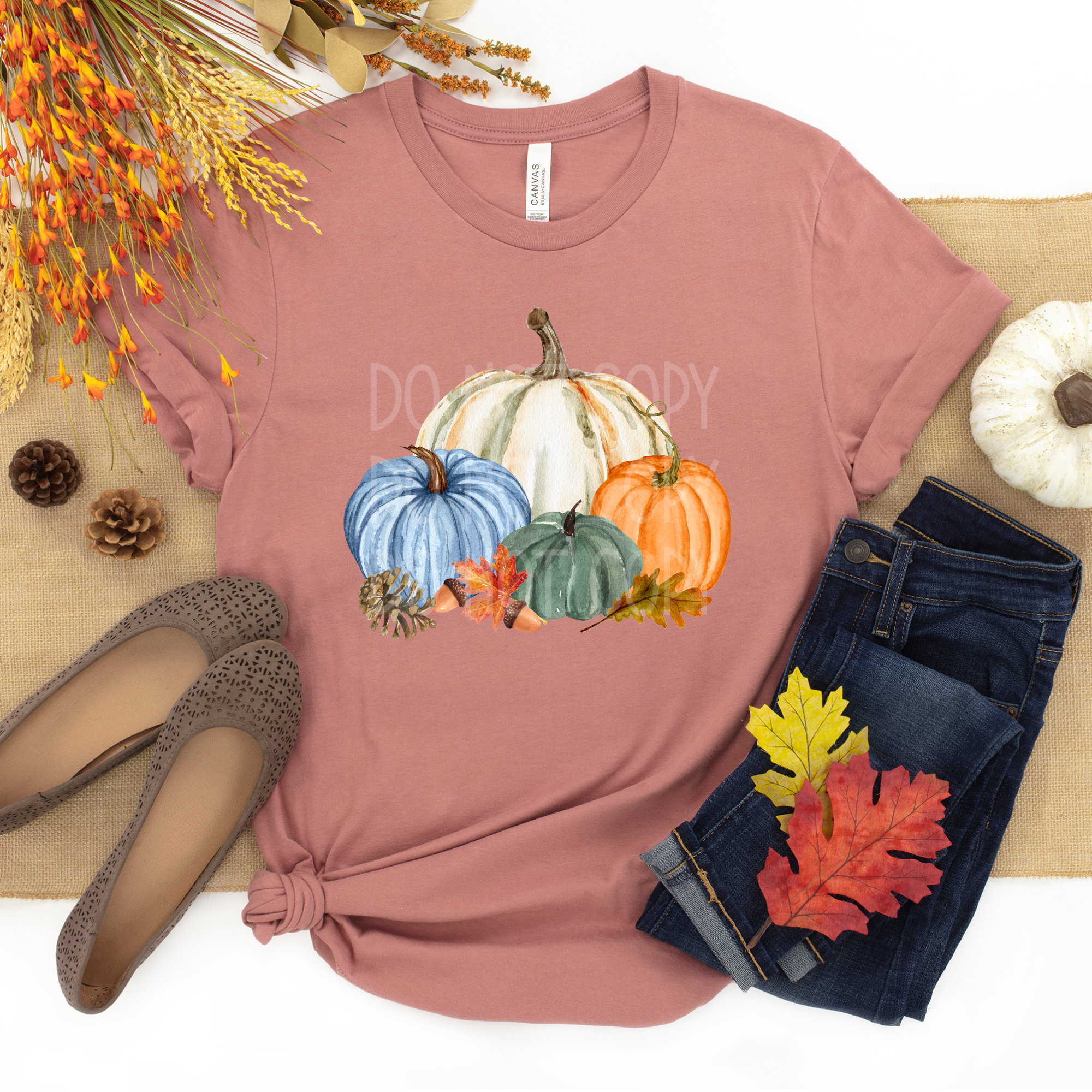 Watercolor Fall Pumpkins DTF