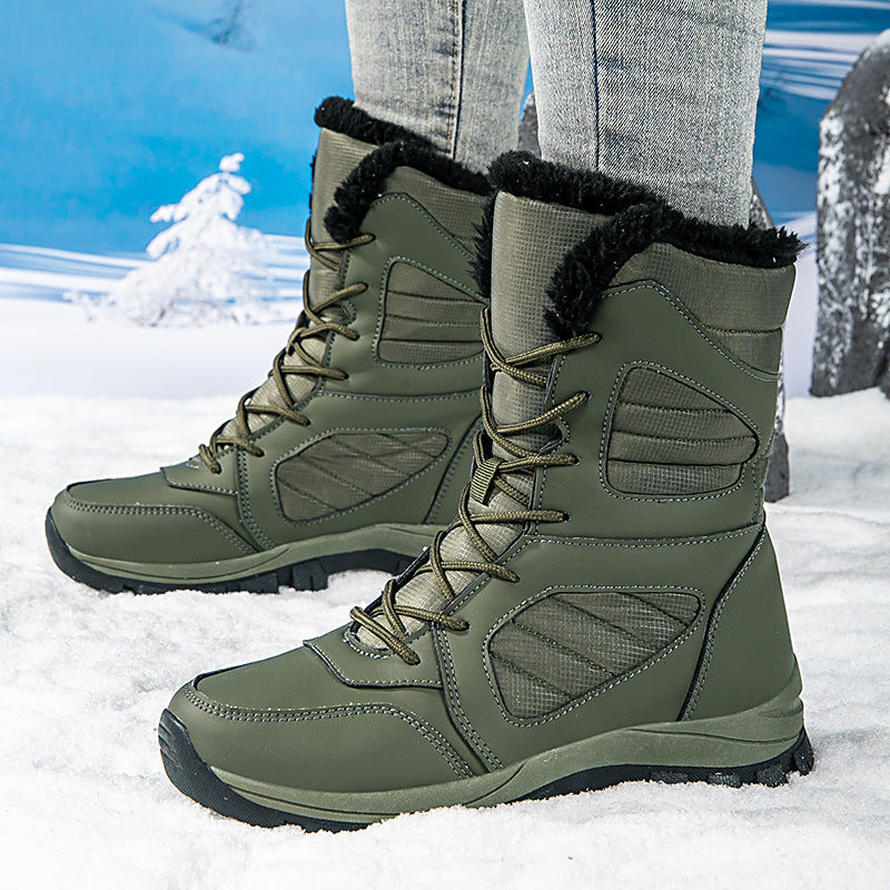 Women’s Waterproof High-Top Winter Snow Boots with Fleece Lining - Image 2