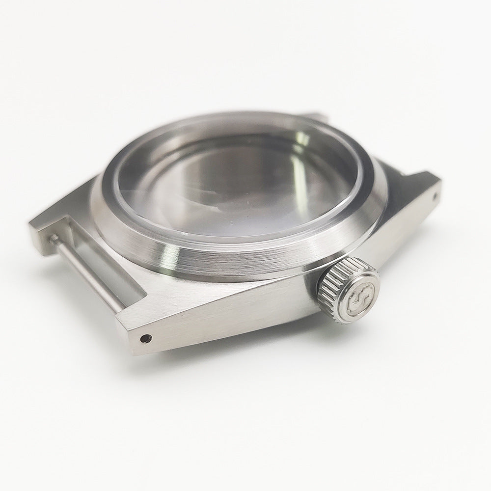 Glass Brushed Stainless Steel Case Fashion