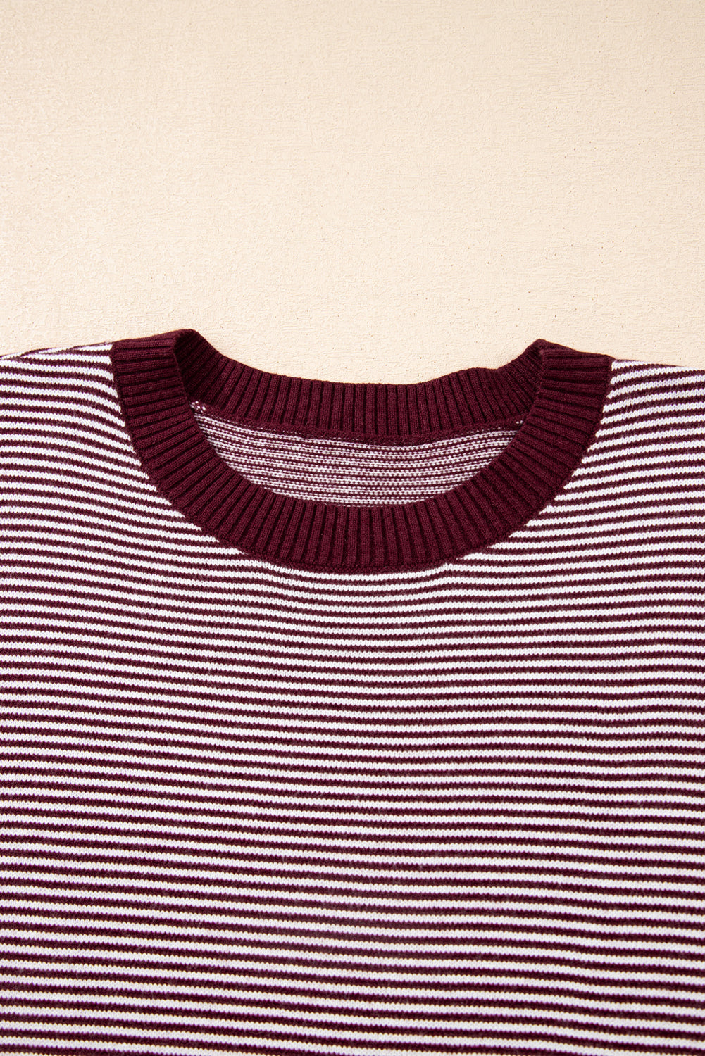 Stripe Colorblock Patchwork Dolman Sleeve Sweater