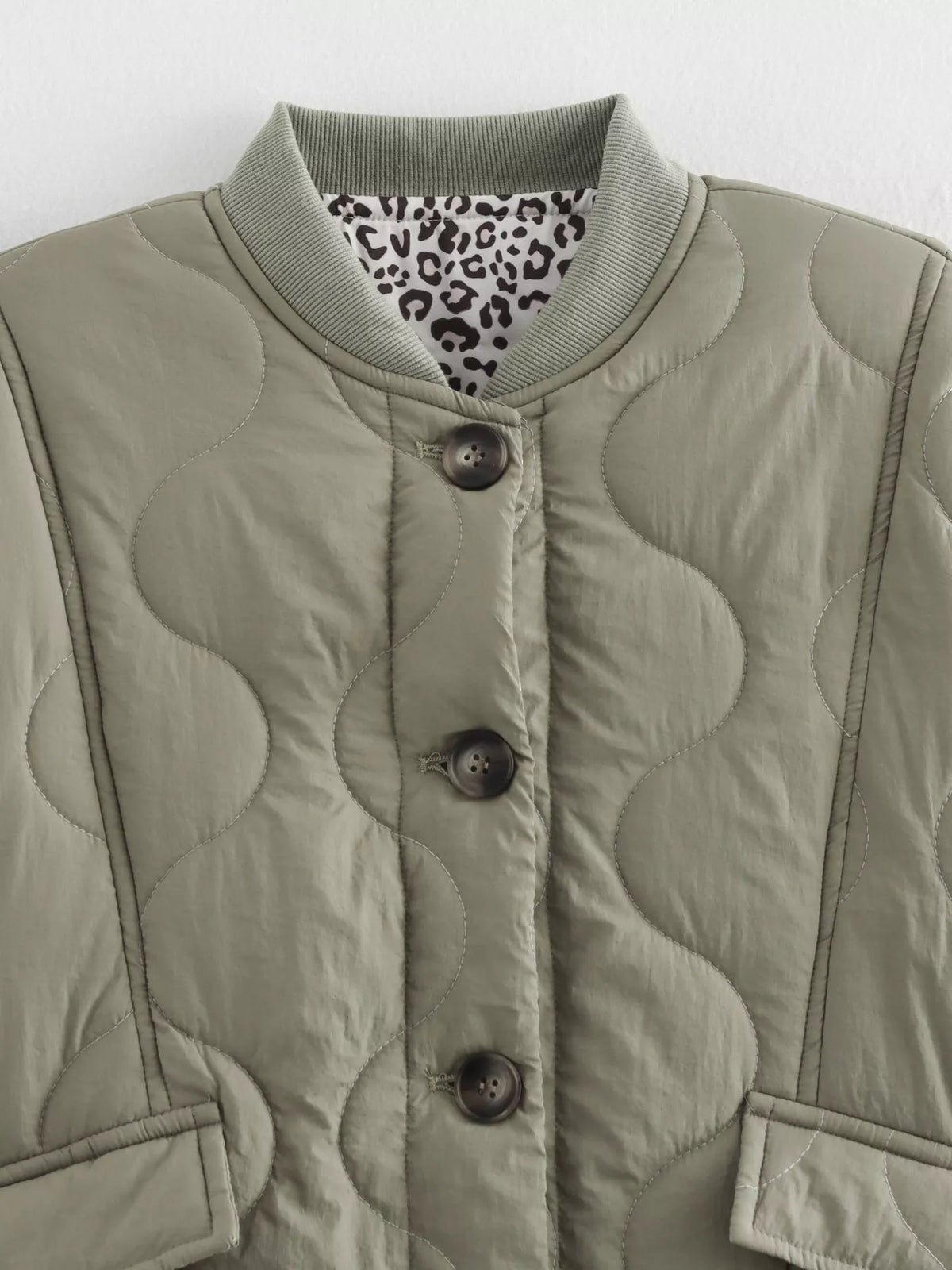 Quilted Button-Down Lightweight Jacket
