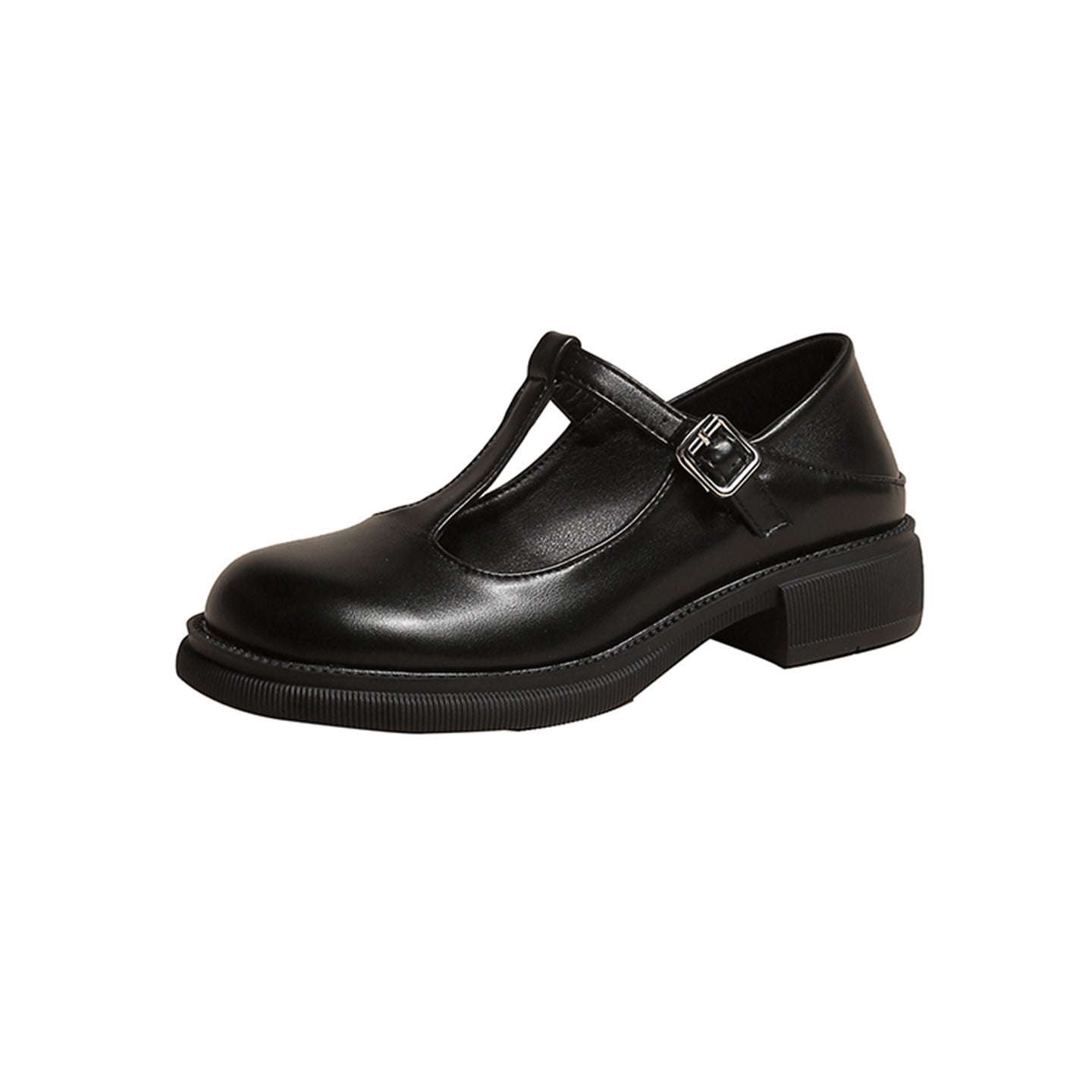 Women’s Cream Mary Jane Flats with Buckle Strap - Image 4