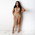 Women's Mesh Elastic Waist Sexy Skirt Set (2 Pieces)
