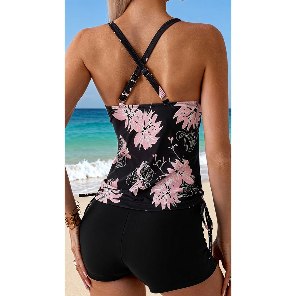 Women's Floral Two-Piece Casual Swimsuit Set