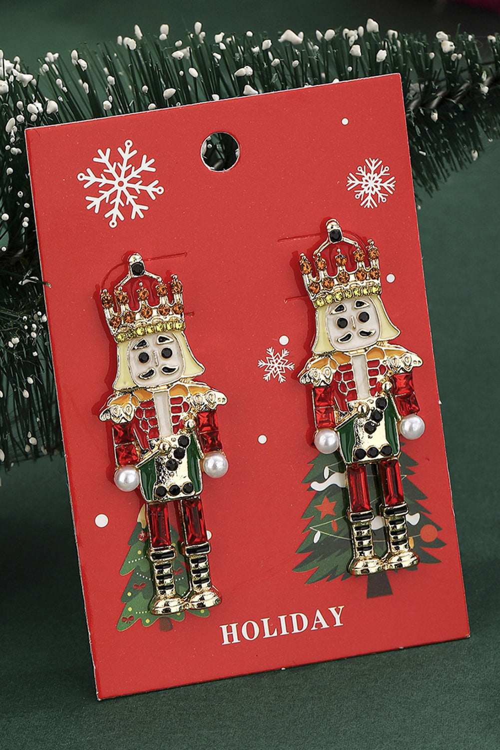 Adelyn alloy Gem Holiday Earrings
