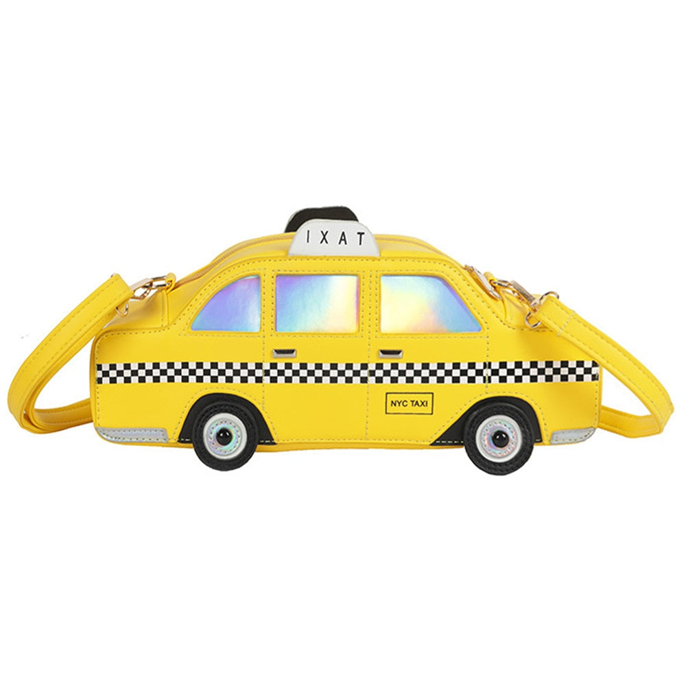 Yellow 3D Taxi Car Crossbody Handbag - Quirky Harajuku Style - Image 7