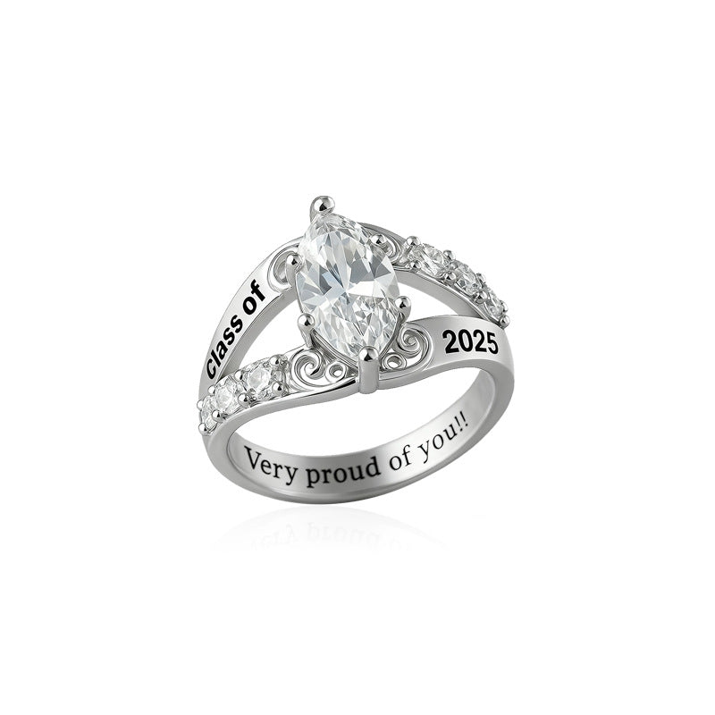 Customized Women's Graduation Ring