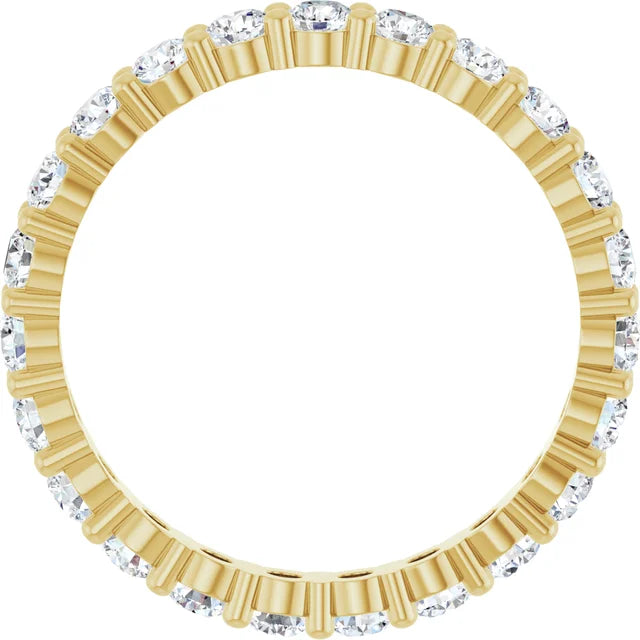 2.5mm Shared-Prong Diamond Eternity Ring  14K Yellow Gold