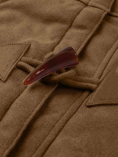 Women's Long Sleeve Hooded Toggle Jacket with Pockets