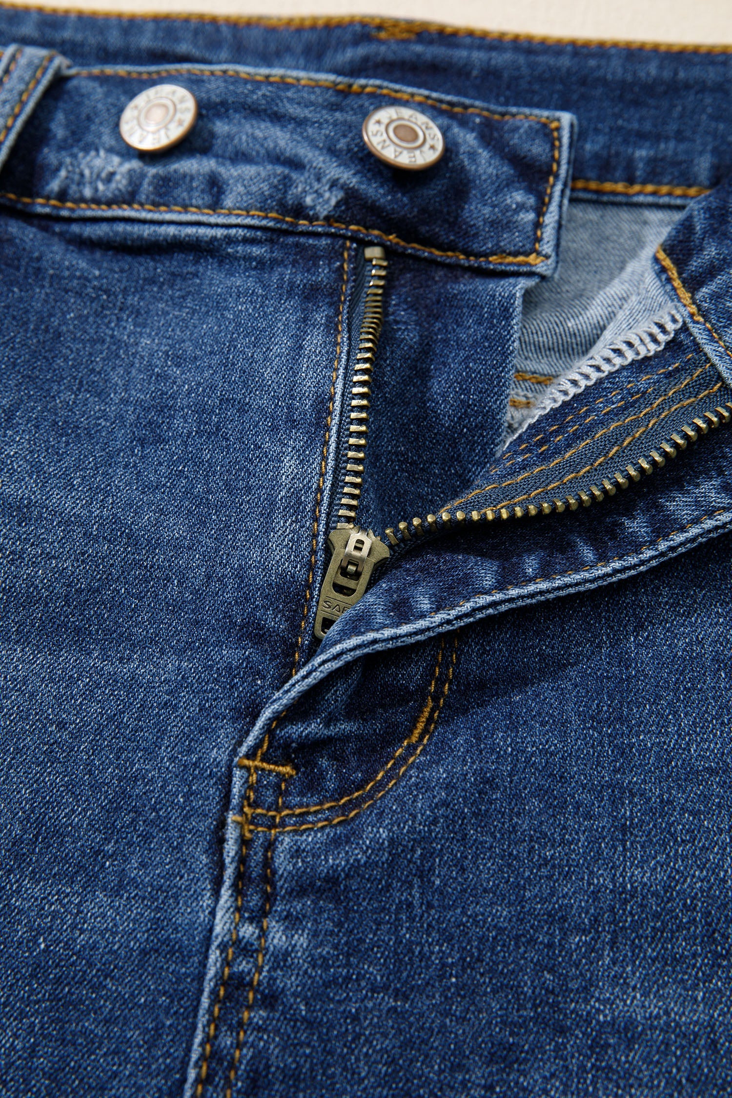 Holland High-Waist Distressed Denim Shorts with Whiskery Detail