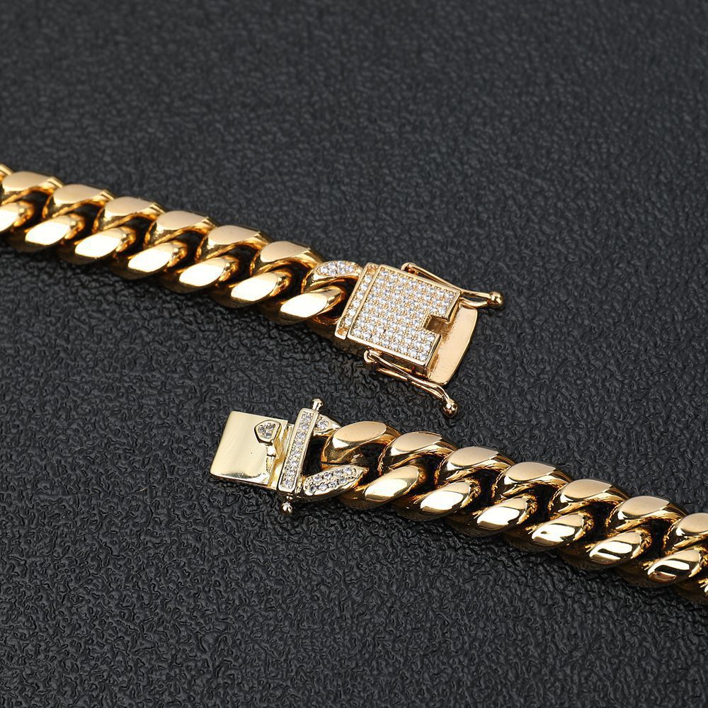 12mm Stainless Steel Titanium Mens Bracelet