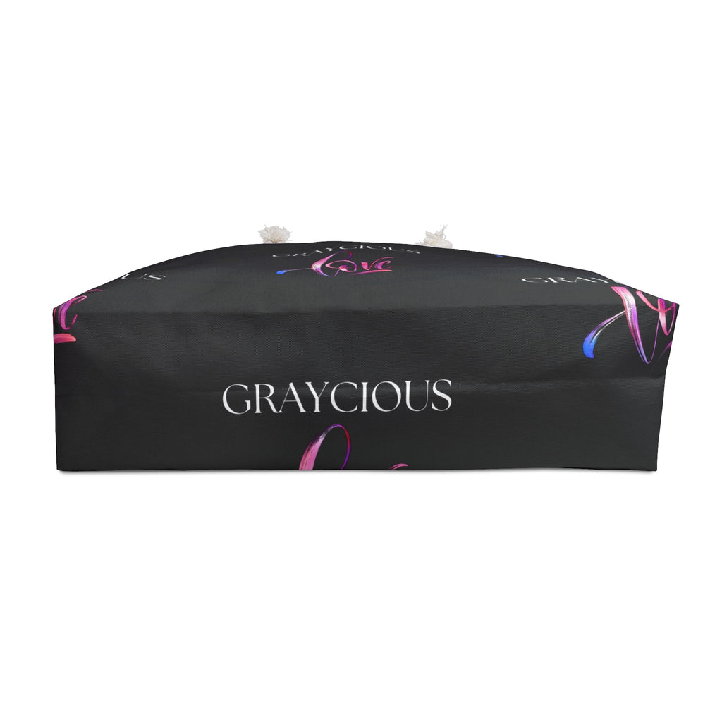 Oversized Weekender Tote Bag with Rope Handles for Beach Travel