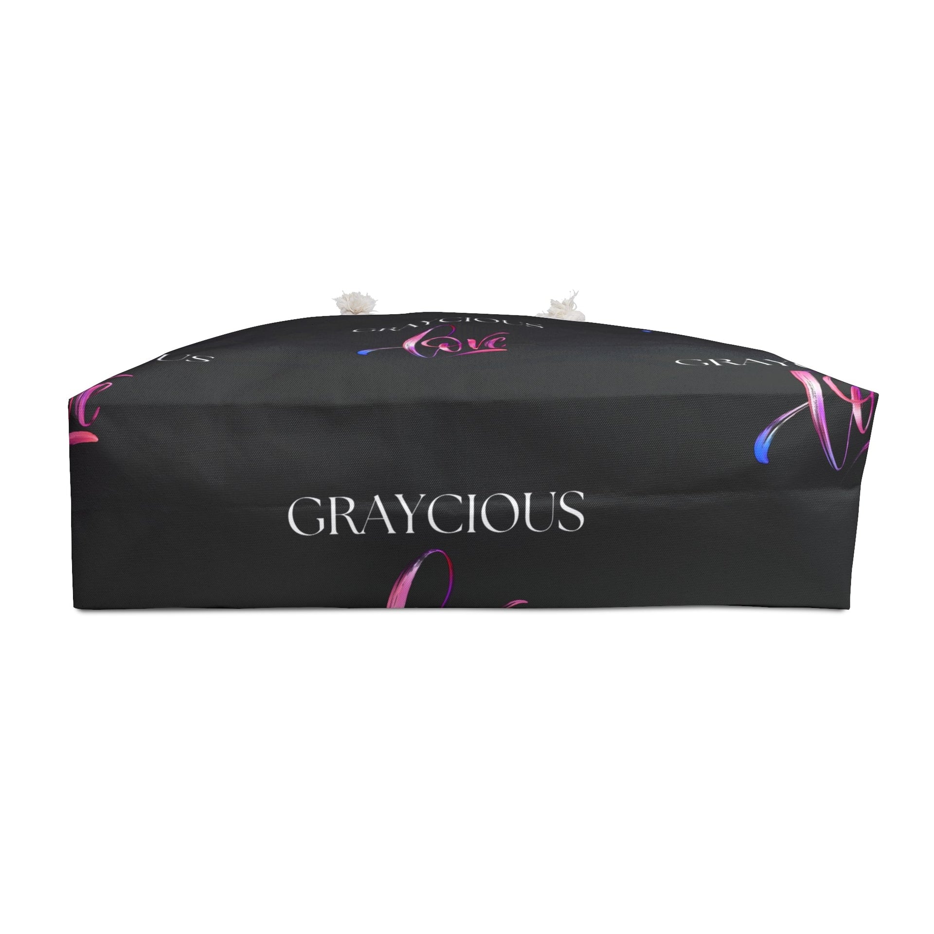 Oversized Weekender Tote Bag with Rope Handles for Beach Travel