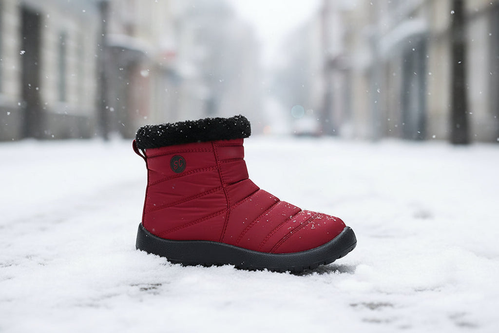 Women's Waterproof Snow Boots with Thickened Cotton Lining