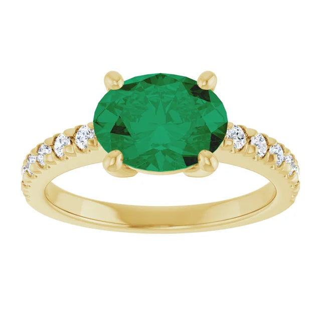 Rêve d’Émeraude 14K Gold Emerald & Diamond Ring