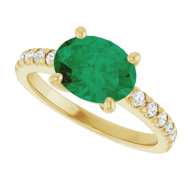 Rêve d’Émeraude 14K Gold Emerald & Diamond Ring