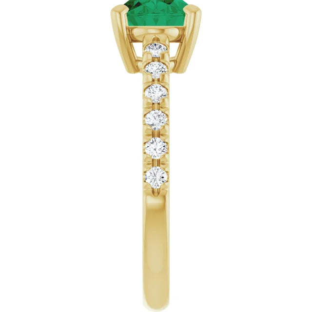 Rêve d’Émeraude 14K Gold Emerald & Diamond Ring