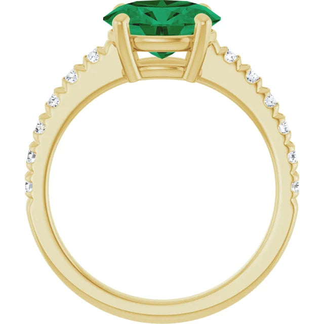 Rêve d’Émeraude 14K Gold Emerald & Diamond Ring