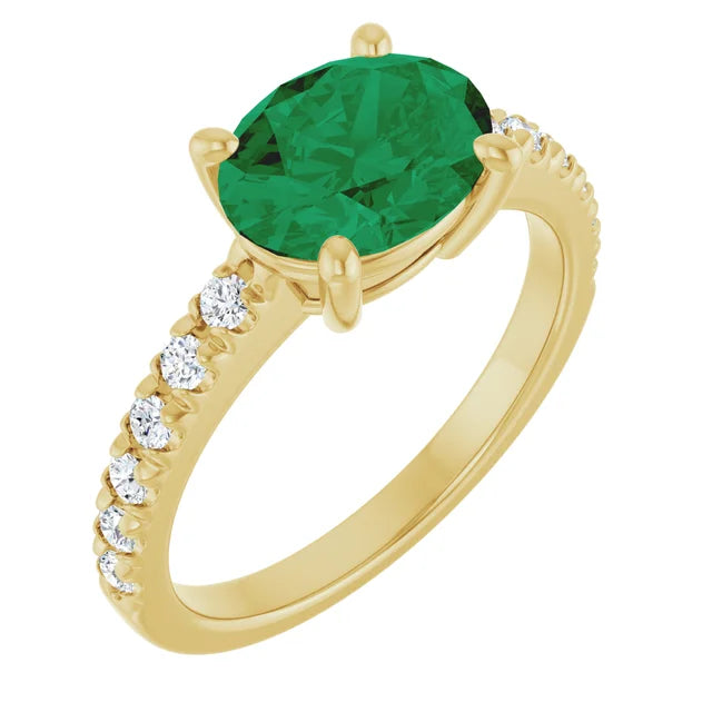Rêve d’Émeraude 14K Gold Emerald & Diamond Ring