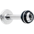 16G 5/16 Matte Grey Zebra Stripe Labret Monroe Tragus