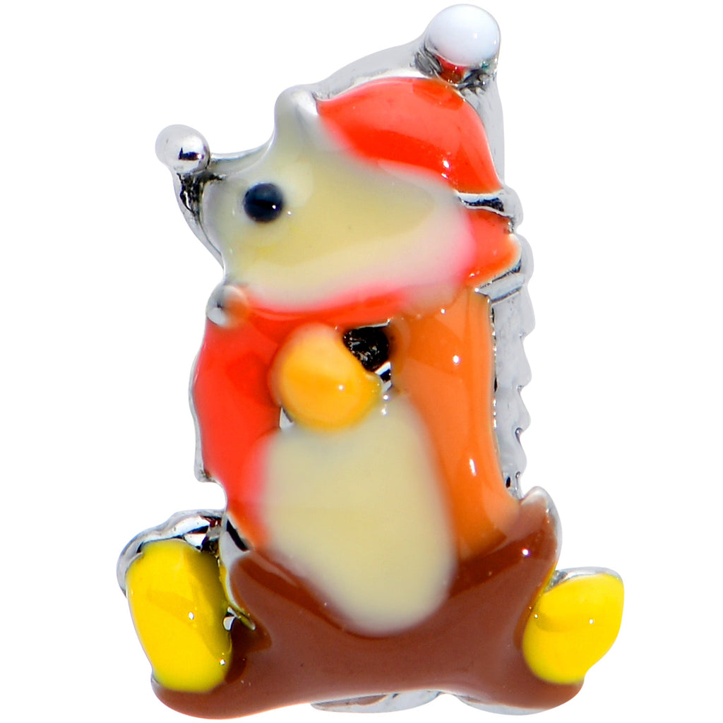 Winter Hedgehog Labret Monroe Tragus Ring 16 Gauge
