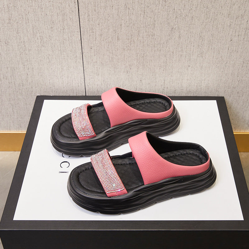 Women's Thick Sole High Platform Slide Sandals
