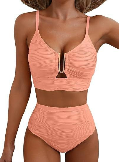 Women's Solid Color Gathering Swimsuit - Sculpted Beachwear
