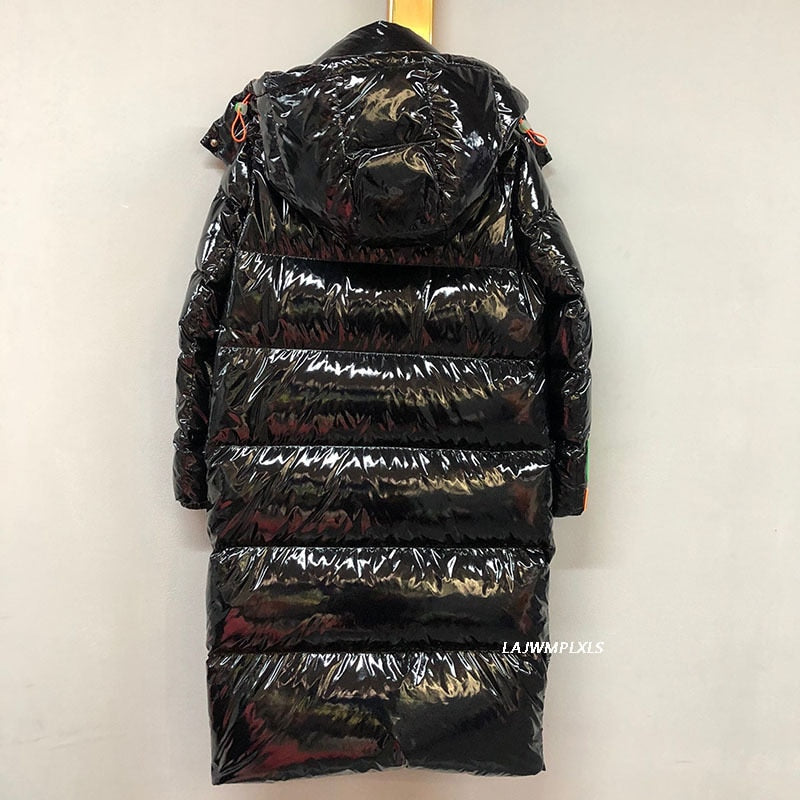 Women's Harajuku Style Mid-Length Hooded Puffer Parka - Image 3