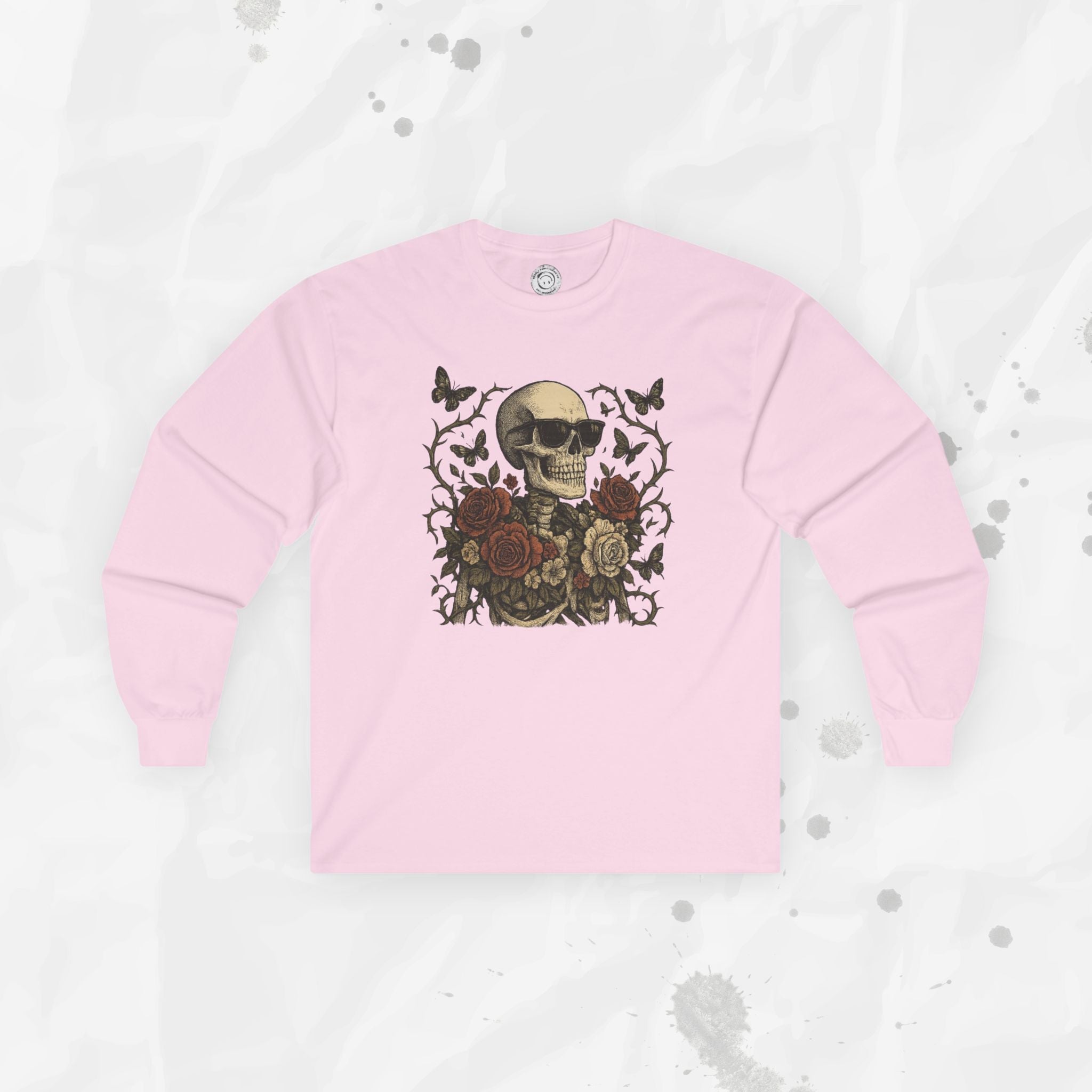 Floral Skull Garden - Long Sleeve T-Shirt