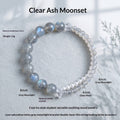 Natural Gray Moonstone Cool Misty-gray Beaded Bracelet