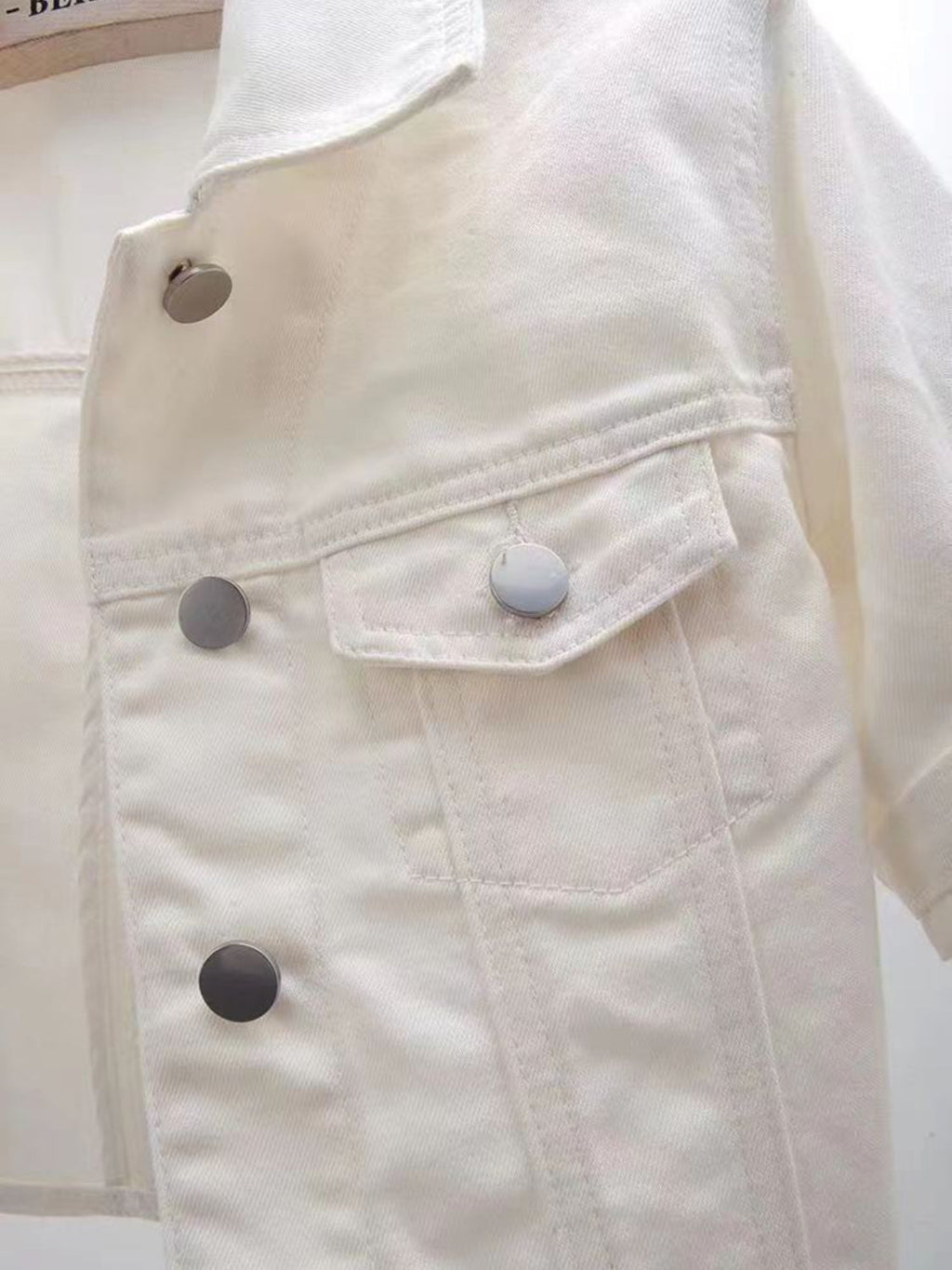 Women's Bright Yellow Cropped Button-Down Trucker Jacket - Image 21