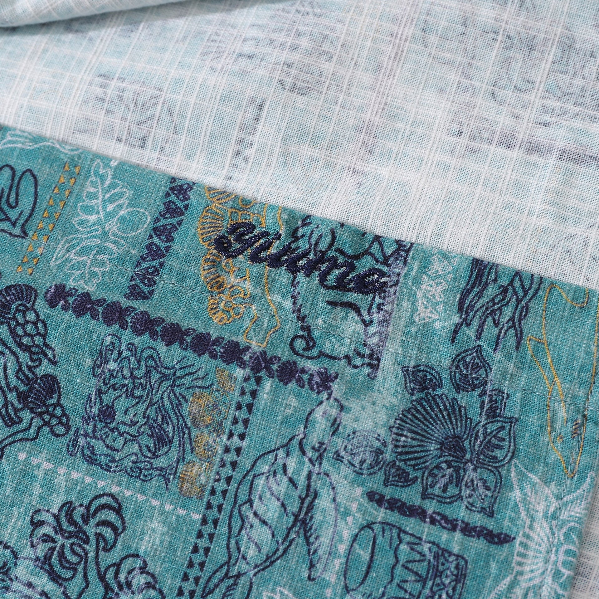 Pele and Hiiaka Mythology Print Cotton Aloha Shirt