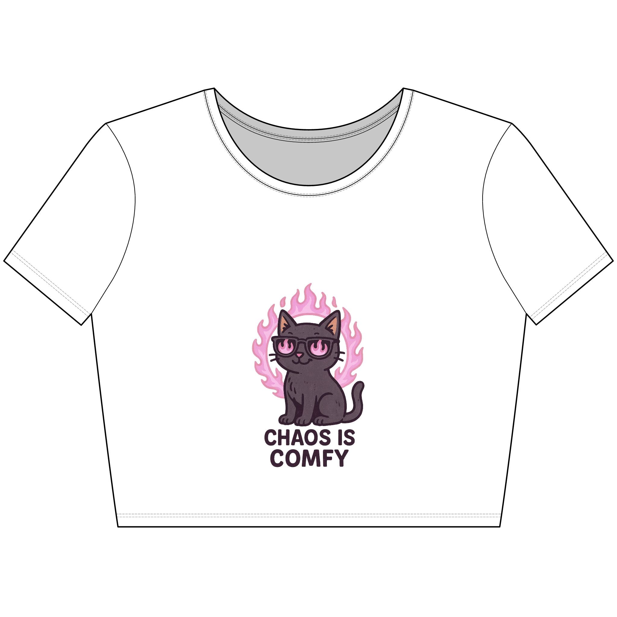 Chaos Is Comfy – Crop Top