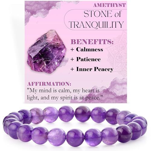 8mm Natural Stone Bead Bracelet – Handcrafted Gemstone Jewelry